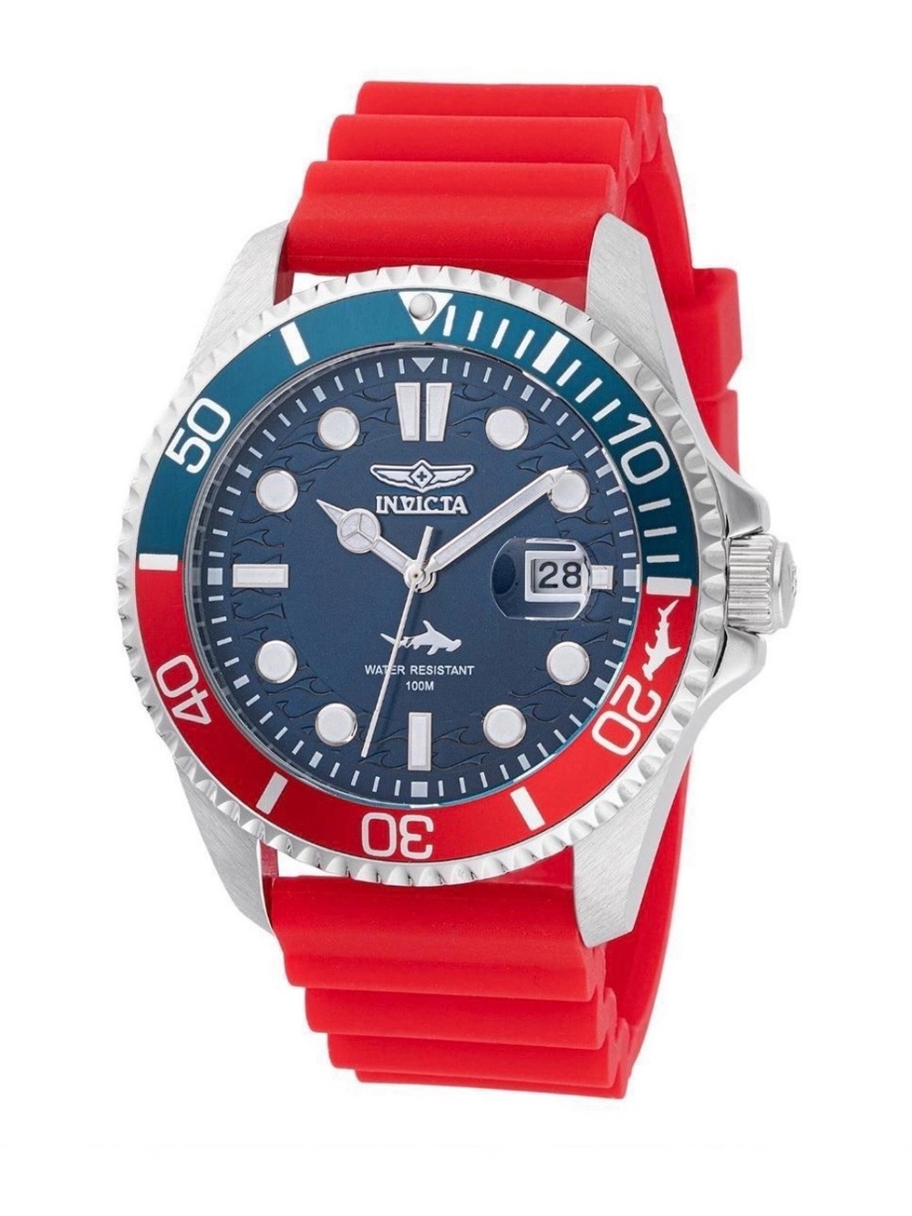 Invicta Pro Diver Shark Men's Watch - 43mm, Red 47164